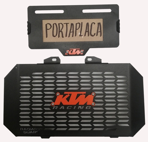 Protector De Radiador + Portaplaca Ktm Duke 200 - Lujos Ktm 