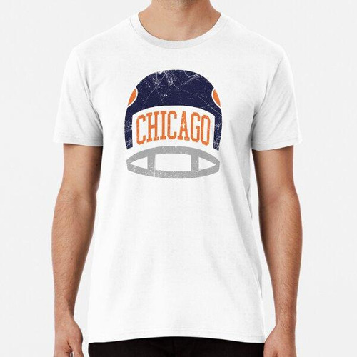 Remera Casco Retro Chicago - Azul Marino Algodon Premium