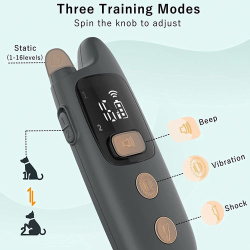 Patpet Dog Shock Collar With Remote - 3 Modes Rechargeable S