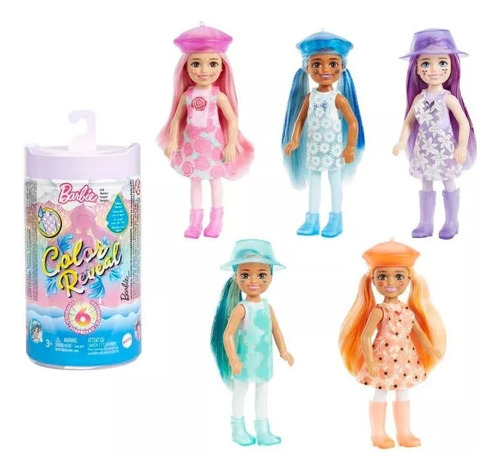 Barbie Color Reveal Chelsea 6 Sorpresas Lila Mattel E. Full