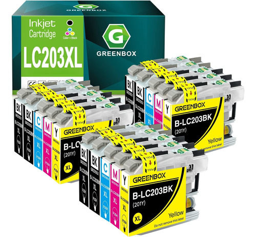 Greenbox Cartucho De Tinta Compatible Con Brother Lc203 Lc2.