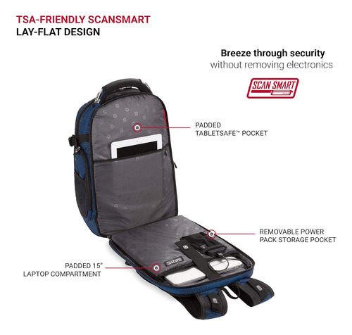 Mochilas Para Portátiles Swissgear 5358342418 Azul/negro
