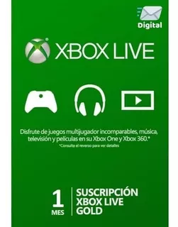 Xbox Live 1 Mes Gold Digital