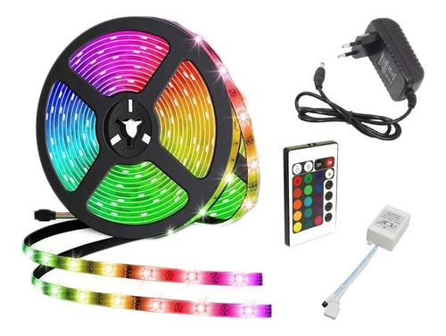 Tira Cinta 300 Led 5mt Rgb 5050 Muticolor Dj