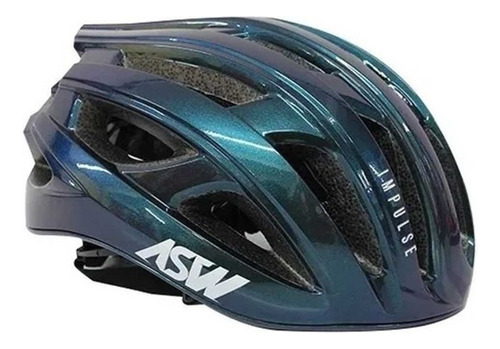 Capacete Asw Impulse Oil Slick Verde In Mold Ciclismo Bike Tamanho G-gg