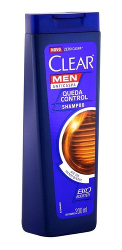 Kit Com 2 Shampoos Anticaspa Clear Men Queda Control 200ml
