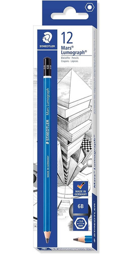 Juego De Lapices Staedtler Mars Lumograph 6b X12 Unidades