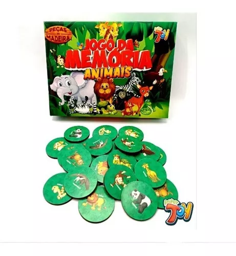 Jogo Da Memoria Com Organizador De Madeira 24 Pcs Dinossa: peças  qualidade você compra na Tip Top