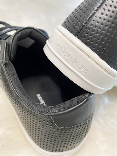 Tênis Calvin Klein Feminino Original Em Couro Preto 37