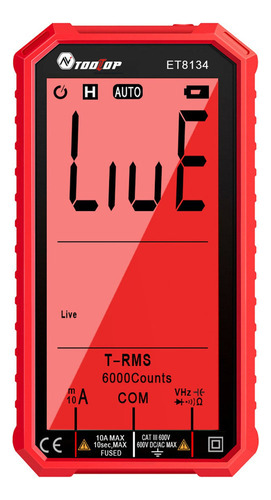 . Tooltop Et8134 Multímetro De Pantalla Lcd Portátil De