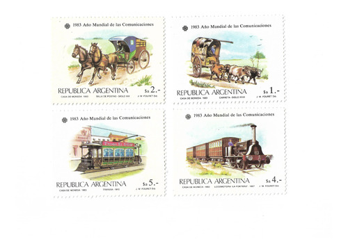 Transportes Postales - Serie Mint Completa Nº 1434/47 - Argentina 1983 