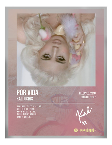 Poster Kali Uchis Por Vida Album Music Firma 80x40
