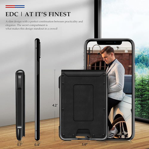Cartera Táctica Bifold Hombre Rfid Aluminio Tarjetero Regalo