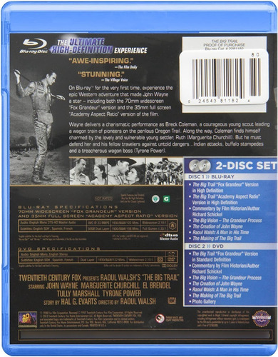 Imagen 2 de 3 de Blu-ray + Dvd The Big Trail / John Wayne