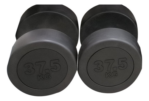 Mancuerna Redonda Negra De 37.5 Kg (83 Lbs) Par Da0