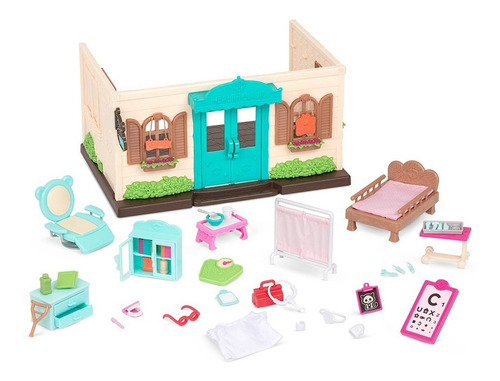 Imagen 2 de 4 de Lil Woodzeez Hospital Con Accesorios Clinica De Pacientes Ed
