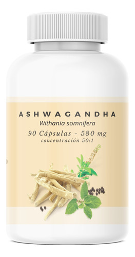 Capsulas Ashwagandha  - 90 Capsulas - 50:1 - 320 Mg