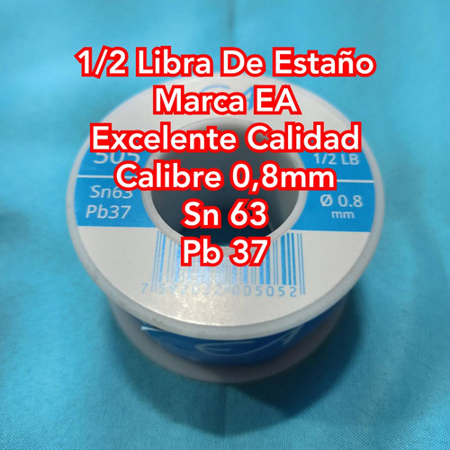 Rollo De Estaño 63/37 / 0,8mm / 1/2 Libra