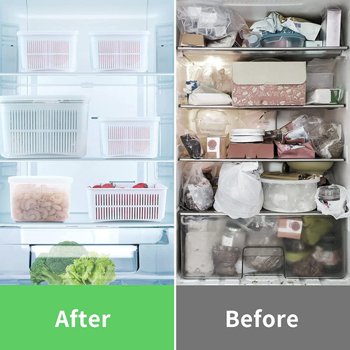 Recipiente De Almacenamiento De Alimentos Para Nevera, (paqu