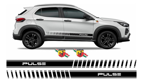 Adesivo Faixa Lateral + Emblema Resinado Fiat Pulse Kit45
