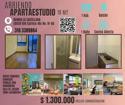 Apartamento en arriendo