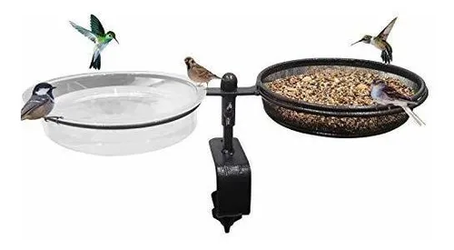 comprar Deck Bird Feeders Deck Mount Bird Bath Spa For Dual Use Deck