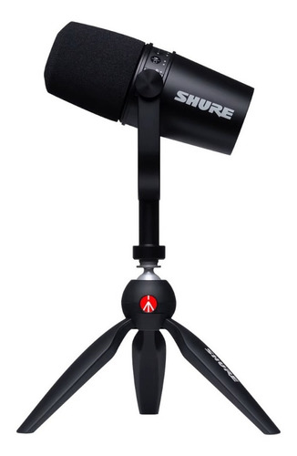 Microfono Shure Mv7 Podcast Kit Dinamico Con Tripode