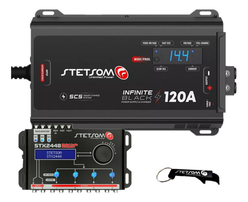 Fonte Automotiva 120a Amperes Stetsom Com Cooler + Stx2448