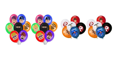 Set De Globos Roblox Cumpleaños 26 Unidades De Latex