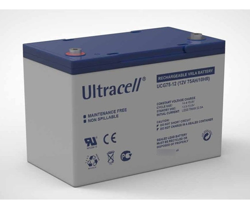 Batería Ultracell Ucg75-12 12v75a Gel Ciclo Profundo Solar
