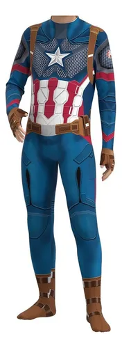 Capitán América Mono Disfraz Cosplay Para Niños Adultos