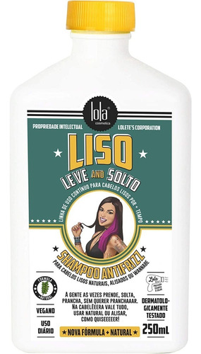 Liso Leve And Solto Shampoo Anti-frizz 250ml Lola Cosmetics