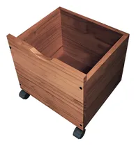 Comprar Baul Juguetero Organizador Con Cajon Y Ruedas Estilo Moderno Madera Maciza Sajo 35x31 Color Cedro