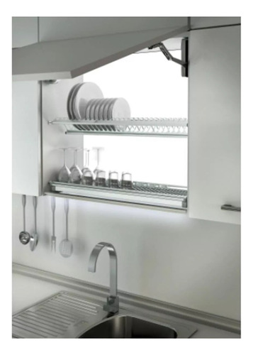 Secador De Loza 86x22cm Inoxidable Para Mueble De Cocina