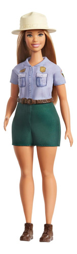 Barbie Muñeca Park Ranger Con Curvas Rubias De 12 Pulgadas.