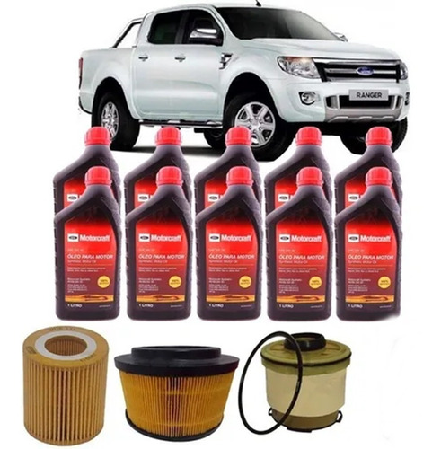 Kit Troca De Filtros E Óleo Ranger 3.2 / 2.2 Diesel 2012/...