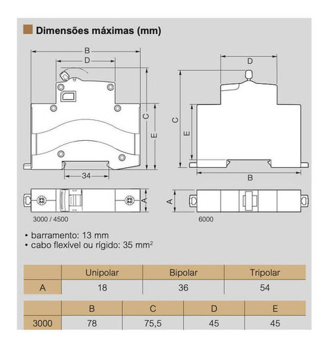 Disjuntor Din 16a Bipolar Monofásico Pial Legrand Rx3 419306