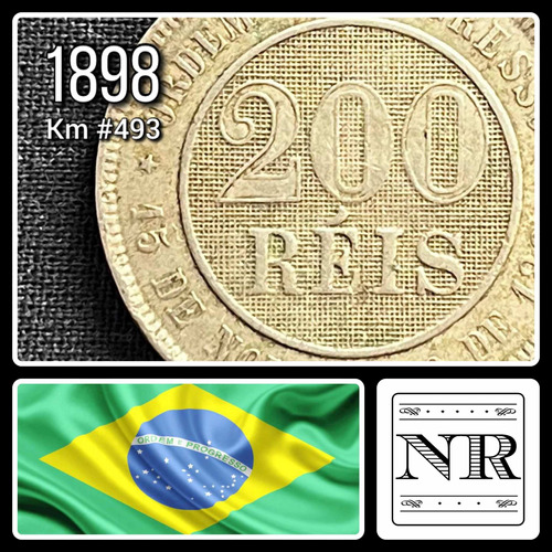 Brasil - 200 Reis - Año 1898 - Km #493