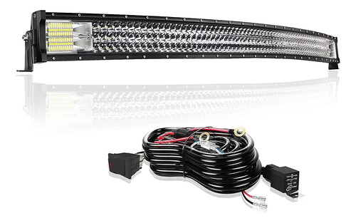 Uysoo Barra De Luz Led Curvada De 52 Pulgadas, 785 W, Triple