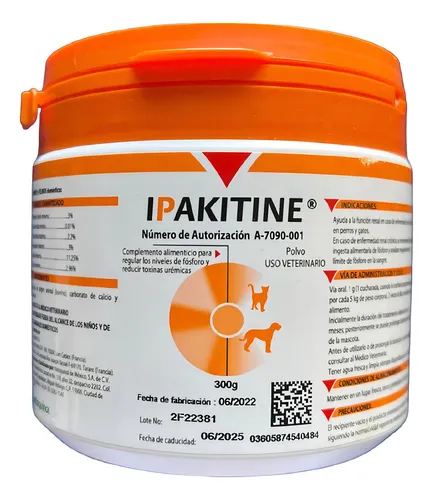 Ipakitine 300 Gr Vetoquinol Original Perros Y Gatos