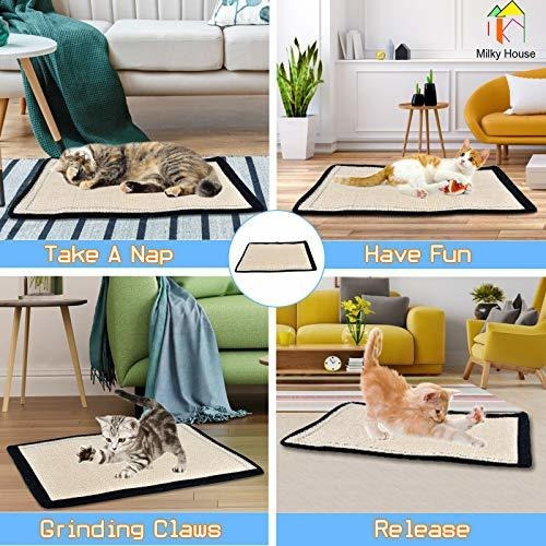 Alfombrilla Rascadora Para Gatos Velcro Para Envolver 2 Pzas