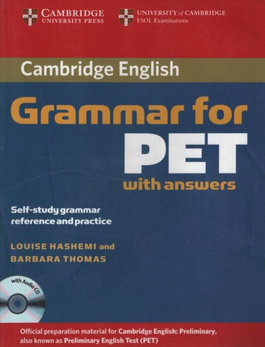 Cambridge Grammar For Pet With Key + Audio Cd