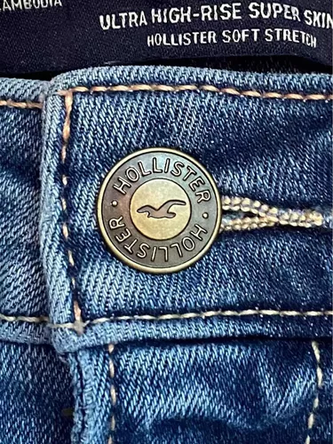 Jean Súper Skinny Rasgado Hollister Tiro Alto Mujer Talla 27