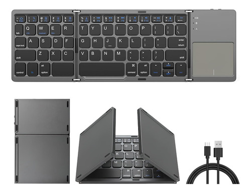 Teclado Bluetooth Plegable,teclado Inalámbrico Portátil