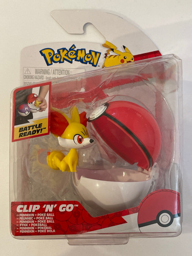 Fennekin Y Pokebola Pokemon Battle Ready Clip N Go Pokeball (Usado)