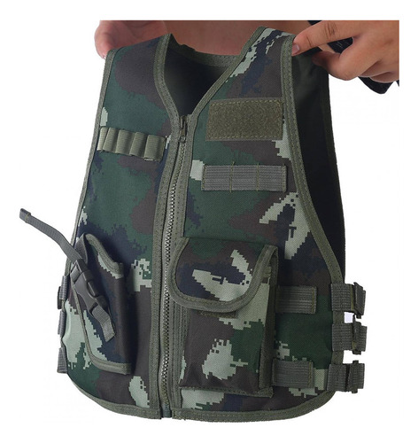 Chaleco De Camuflaje For Niños, Caza, Combate, Soldado