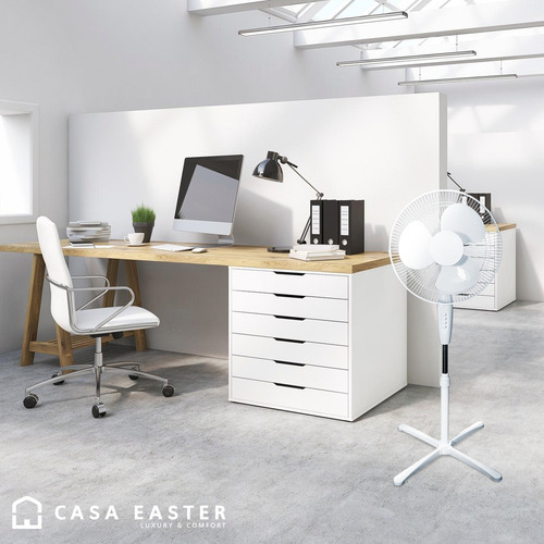 Ventilador De Pie 43 Cm Diametro Caja Con 4 Pz Mod. Fd-40a 43 Cm Blanco Blanca Plástico 3