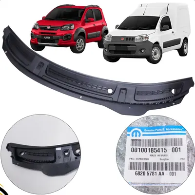 Grade Parabrisa Churrasqueira Novo Uno Fiorino Original Fiat Preto Fosco