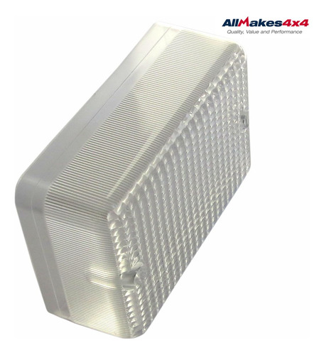 Lente Lanterna Tras Retang Branca Lr Defender 130 1989-2001 Branca Crystal
