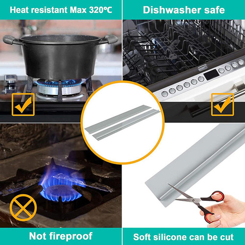 3 Stoves Counter Cover Silicone Range Refrigerator Black